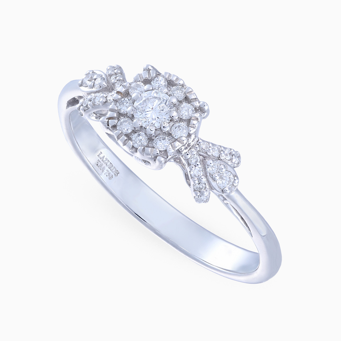 Flower Diamond Ring in 18K Gold - 3 Flower Diamond Ring in 18K Gold - 3