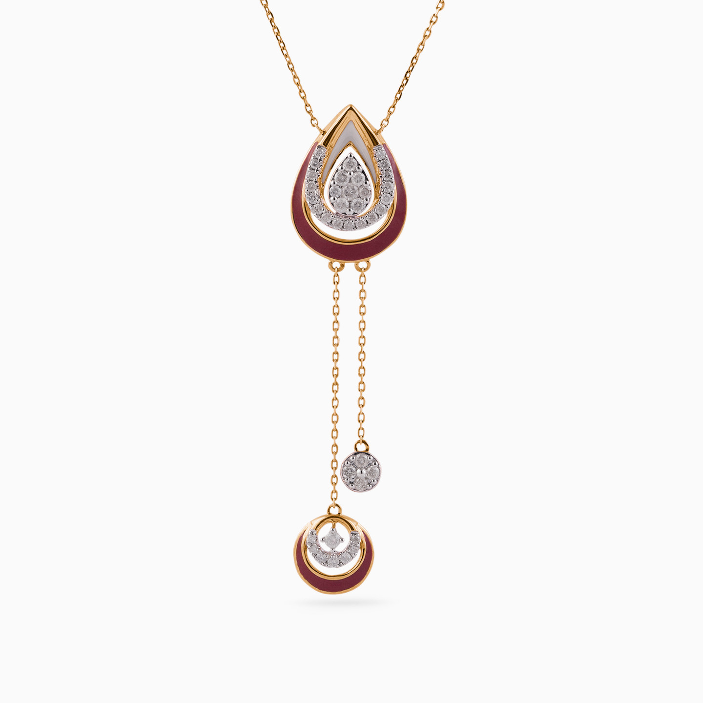 18K Gold Diamond Pendant Necklace