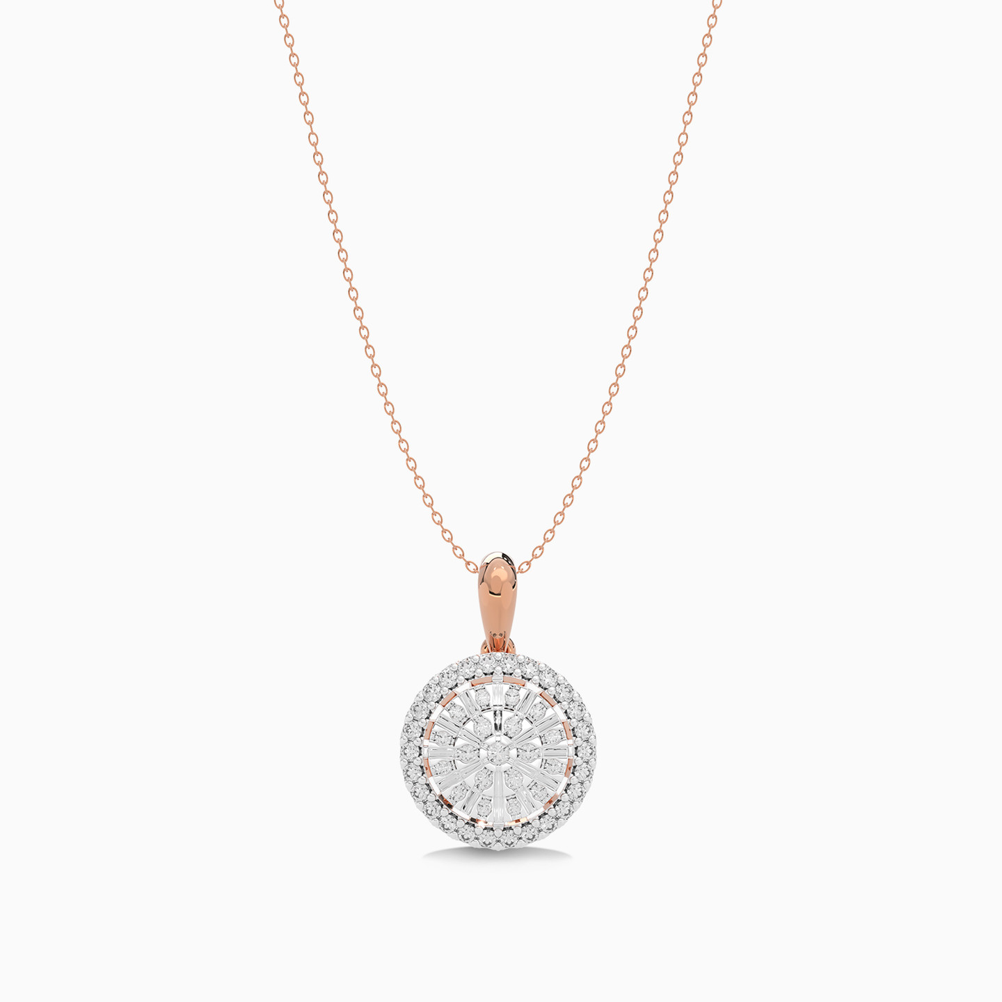 Circle Diamond Pendant in 18K Gold - 3 Circle Diamond Pendant in 18K Gold - 3