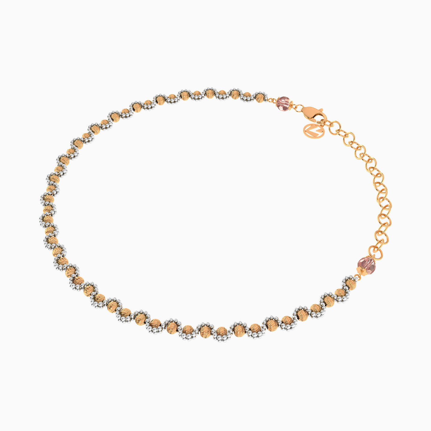 Beaded Chain Anklet in 21K Gold - 2 Beaded Chain Anklet in 21K Gold - 2