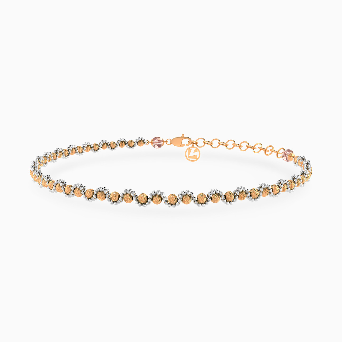 Beaded Chain Anklet in 21K Gold Beaded Chain Anklet in 21K Gold