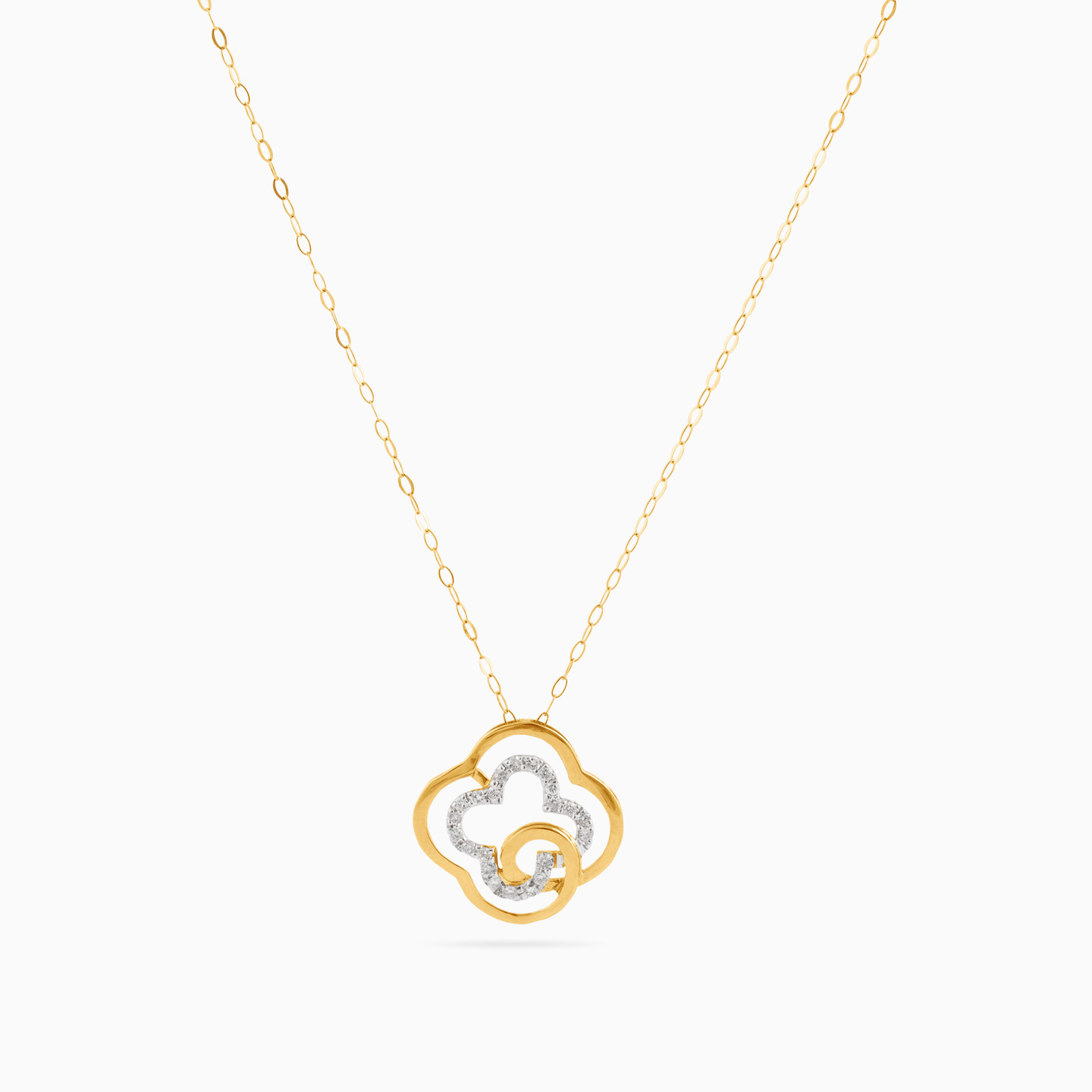 18K Gold Diamond Pendant Necklace - 3