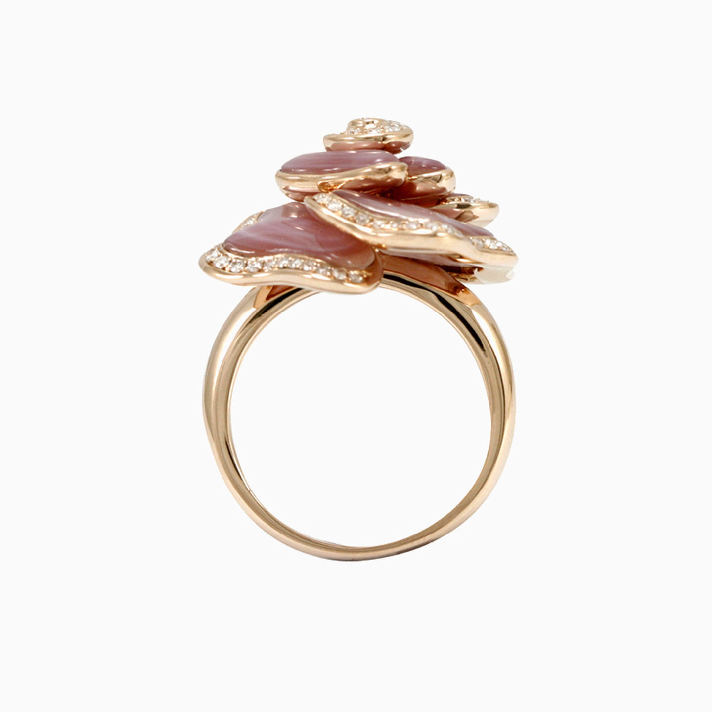 Flower Diamond & Pearl Ring in 18K Gold - 3 Flower Diamond & Pearl Ring in 18K Gold - 3