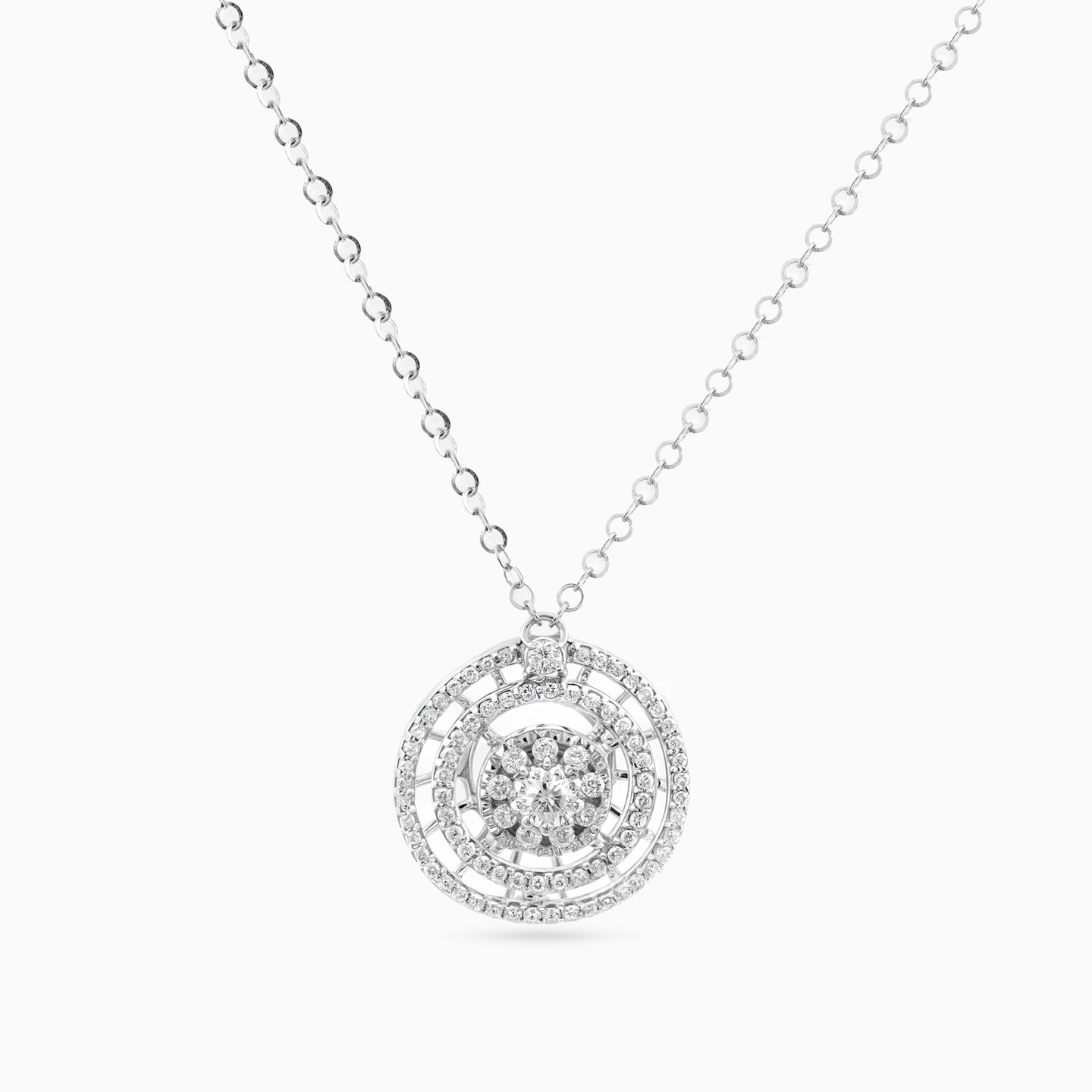 18K Gold Diamond Pendant Necklace - 3