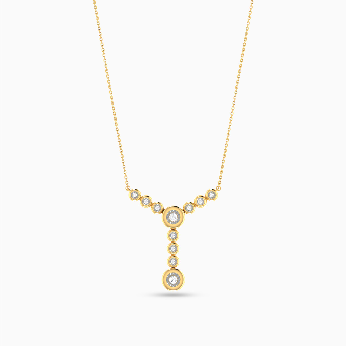 Circle Diamond Necklace in 18K Gold Circle Diamond Necklace in 18K Gold