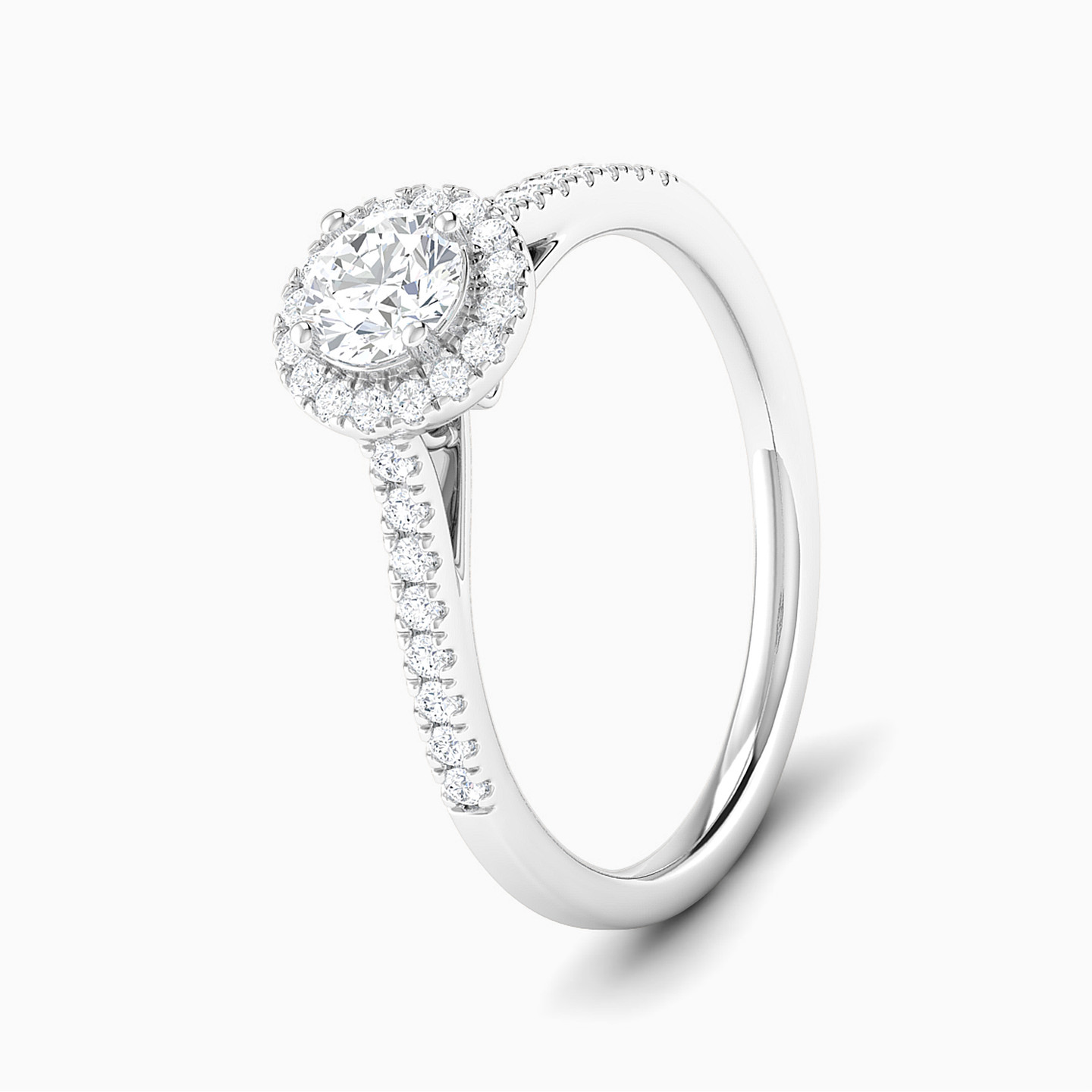 Circle Diamond Twin Rings in 18K Gold - 3 Circle Diamond Twin Rings in 18K Gold - 3