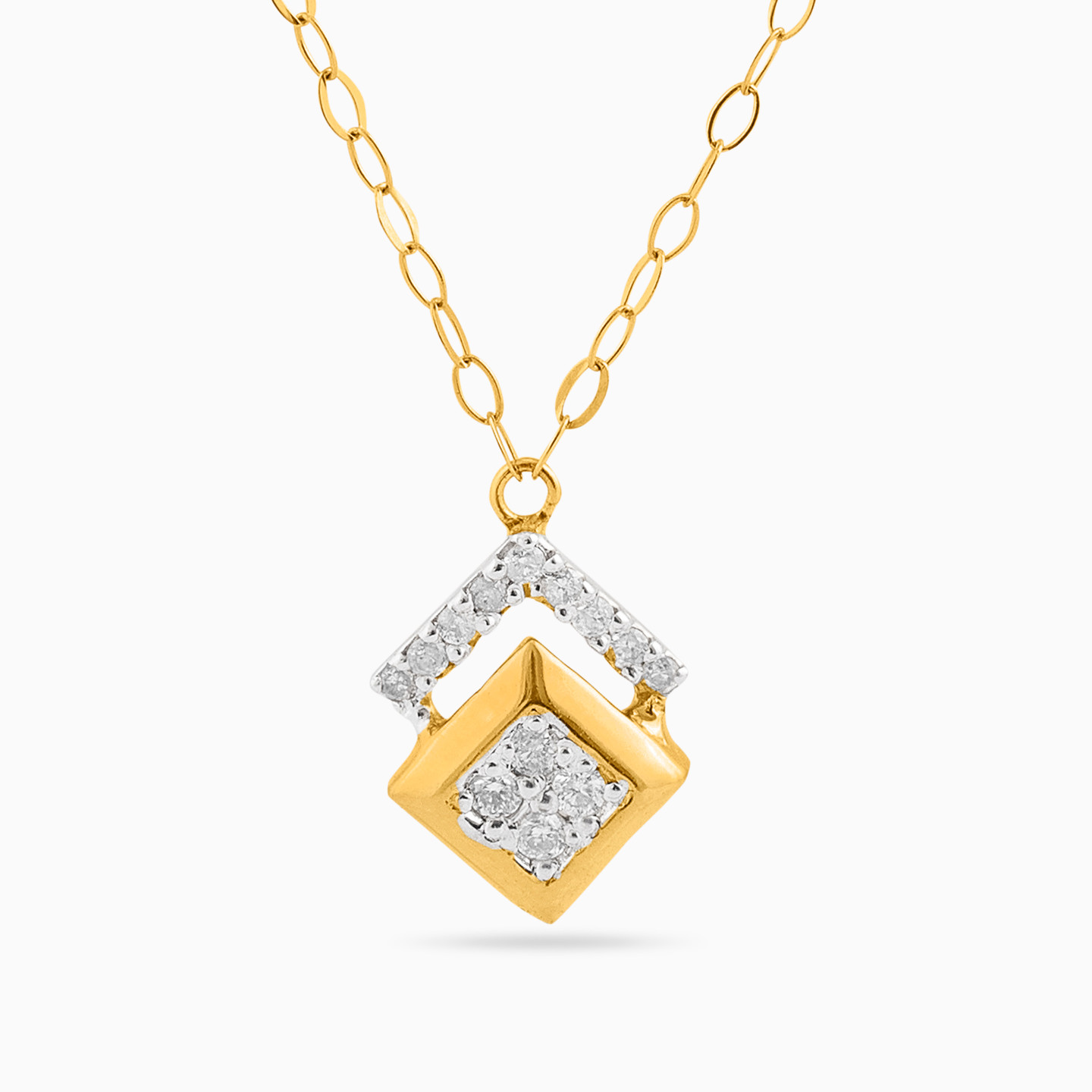 Square Diamond Necklace in 18K Gold Square Diamond Necklace in 18K Gold