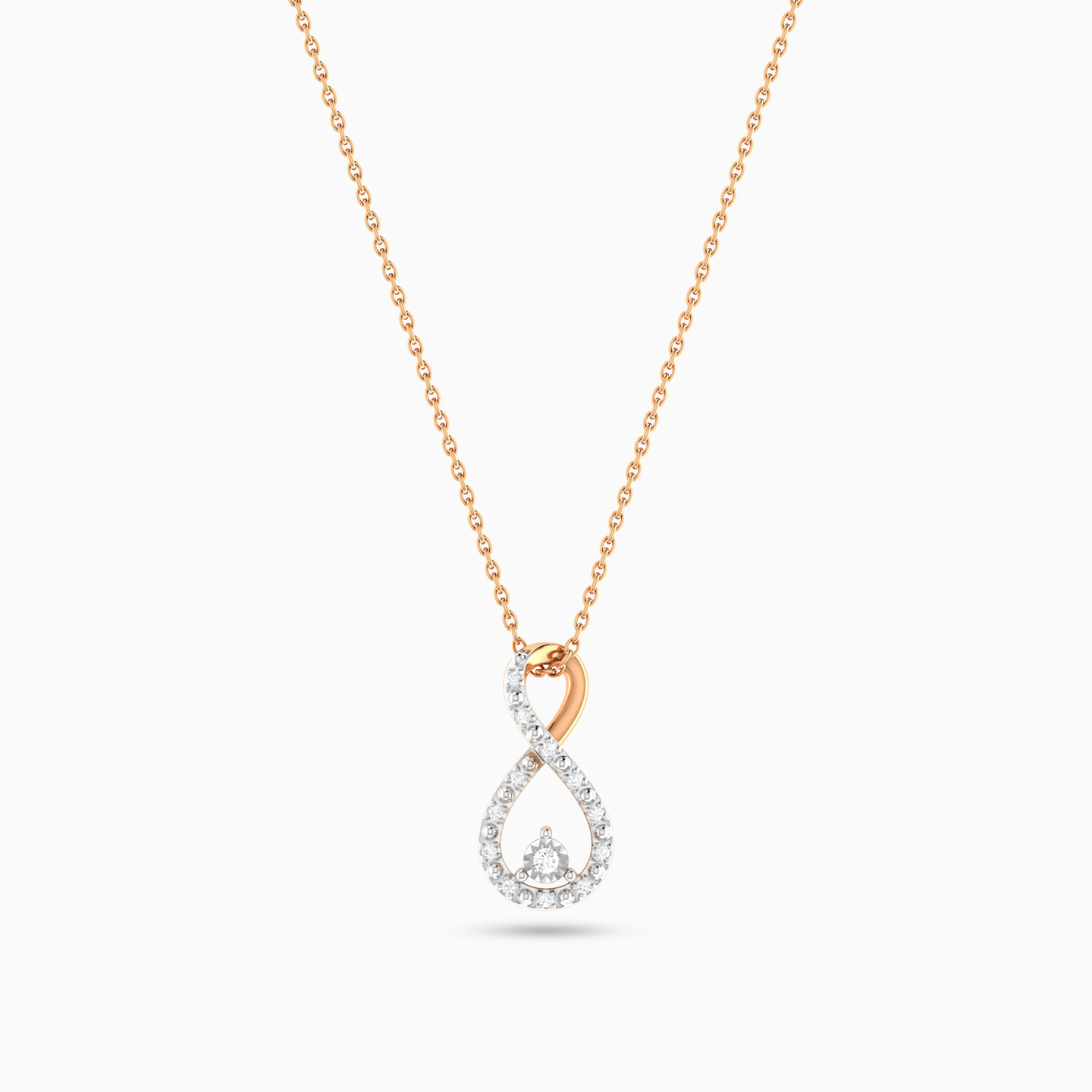 infinity Diamond Necklace in 18K Gold infinity Diamond Necklace in 18K Gold