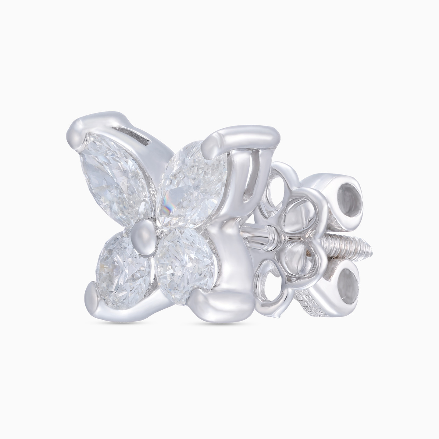 Kids Butterfly Diamond Stud Earrings in 18K Gold - 4 Kids Butterfly Diamond Stud Earrings in 18K Gold - 4