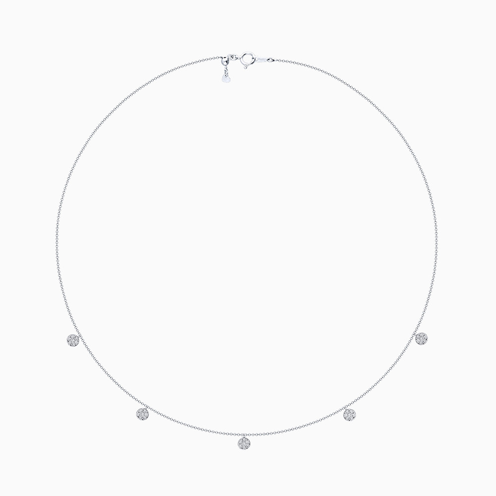 Circle Diamond Choker Necklace in 18K Gold - 2 Circle Diamond Choker Necklace in 18K Gold - 2