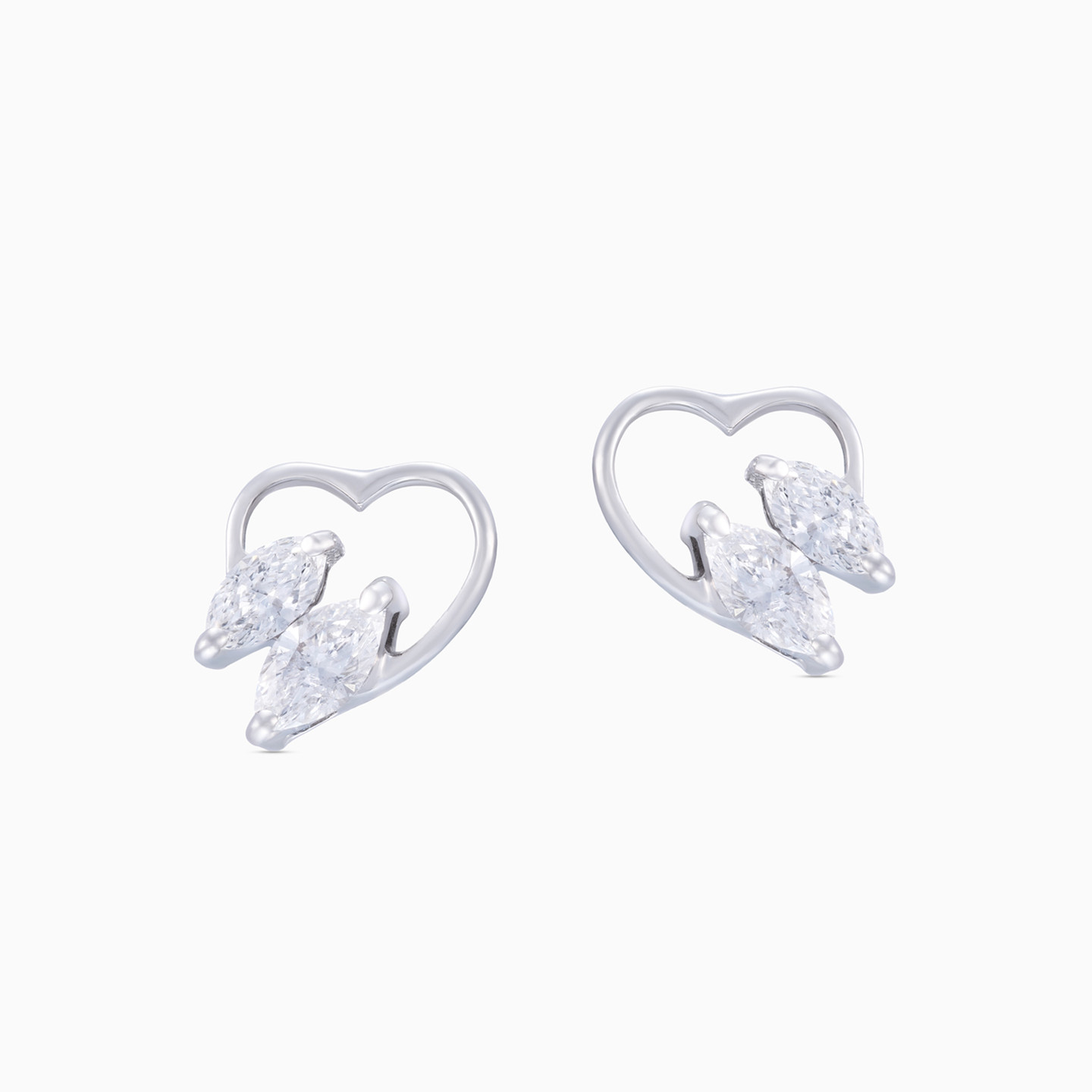 Kids Heart Diamond Stud Earrings in 18K Gold - 3 Kids Heart Diamond Stud Earrings in 18K Gold - 3