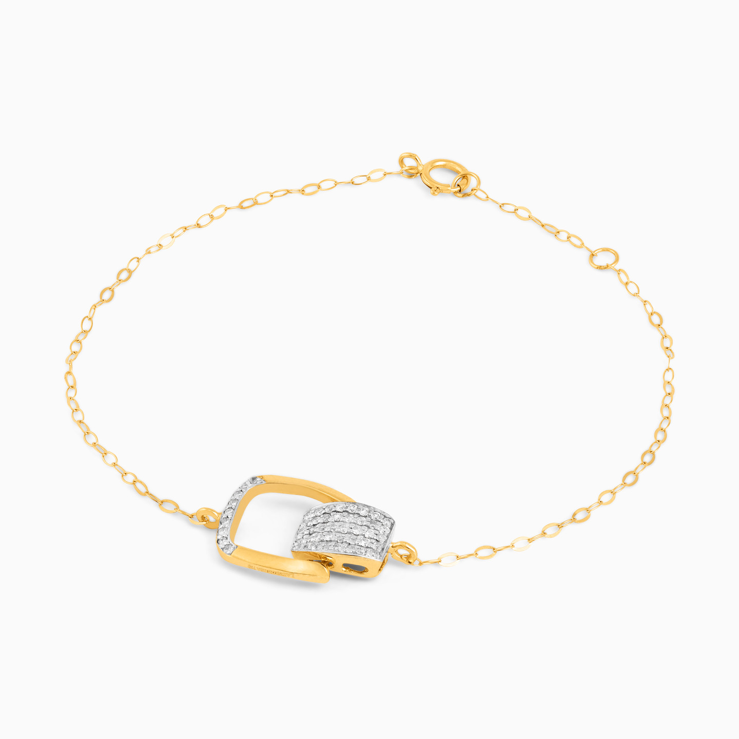 18K Gold Diamond Chain Bracelet - 2