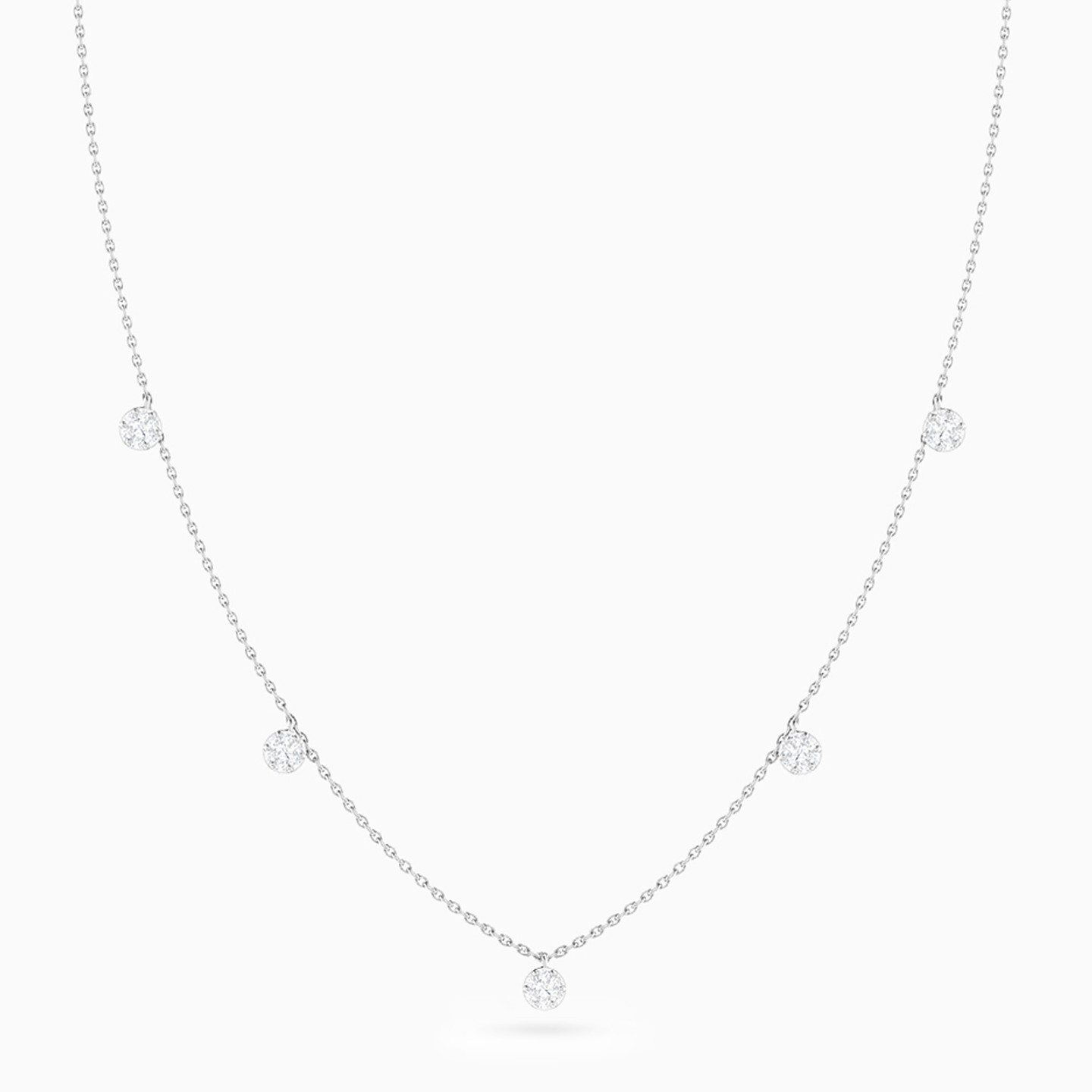 Circle Diamond Chain Necklace in 18K Gold Circle Diamond Chain Necklace in 18K Gold