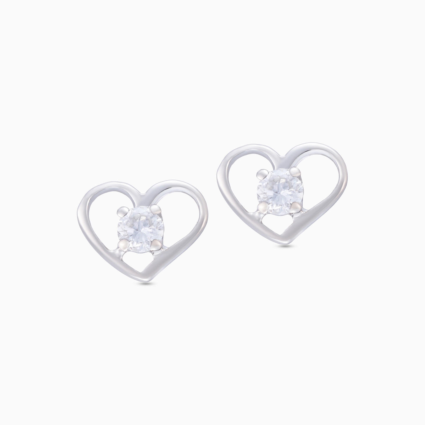 Kids Heart Diamond Stud Earrings in 18K Gold - 3 Kids Heart Diamond Stud Earrings in 18K Gold - 3