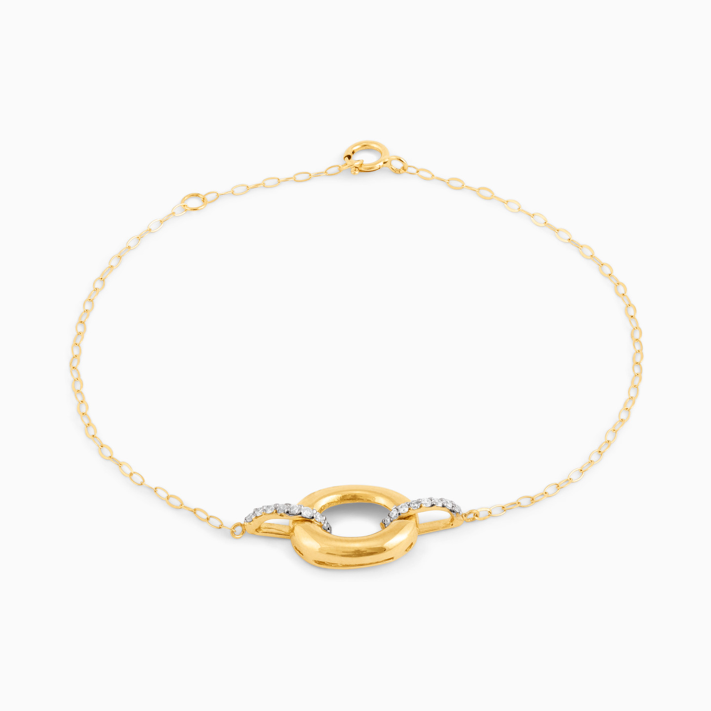 18K Gold Diamond Chain Bracelet