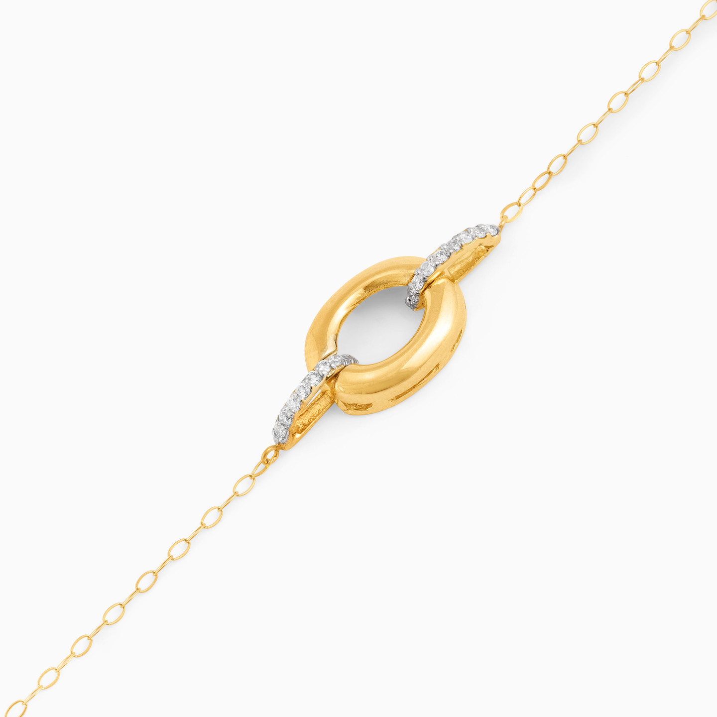 18K Gold Diamond Chain Bracelet - 3