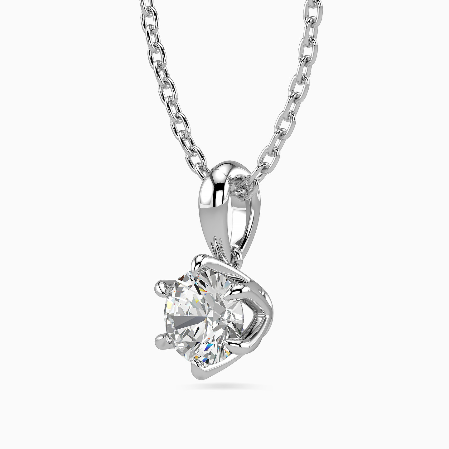 Circle Diamond Necklace in 18K Gold - 2 Circle Diamond Necklace in 18K Gold - 2