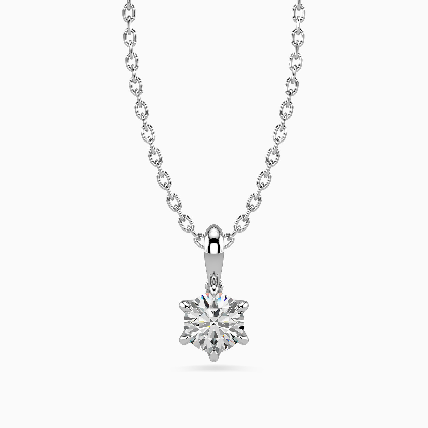 Circle Diamond Necklace in 18K Gold - 3 Circle Diamond Necklace in 18K Gold - 3