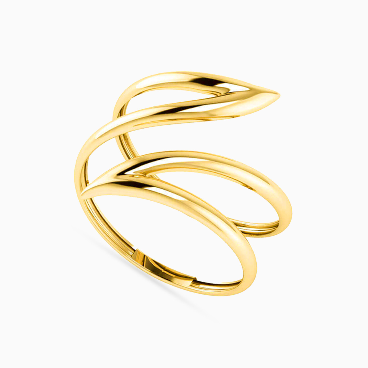 Spiral Two Headed Ring in 18K Gold - 3 Spiral Two Headed Ring in 18K Gold - 3