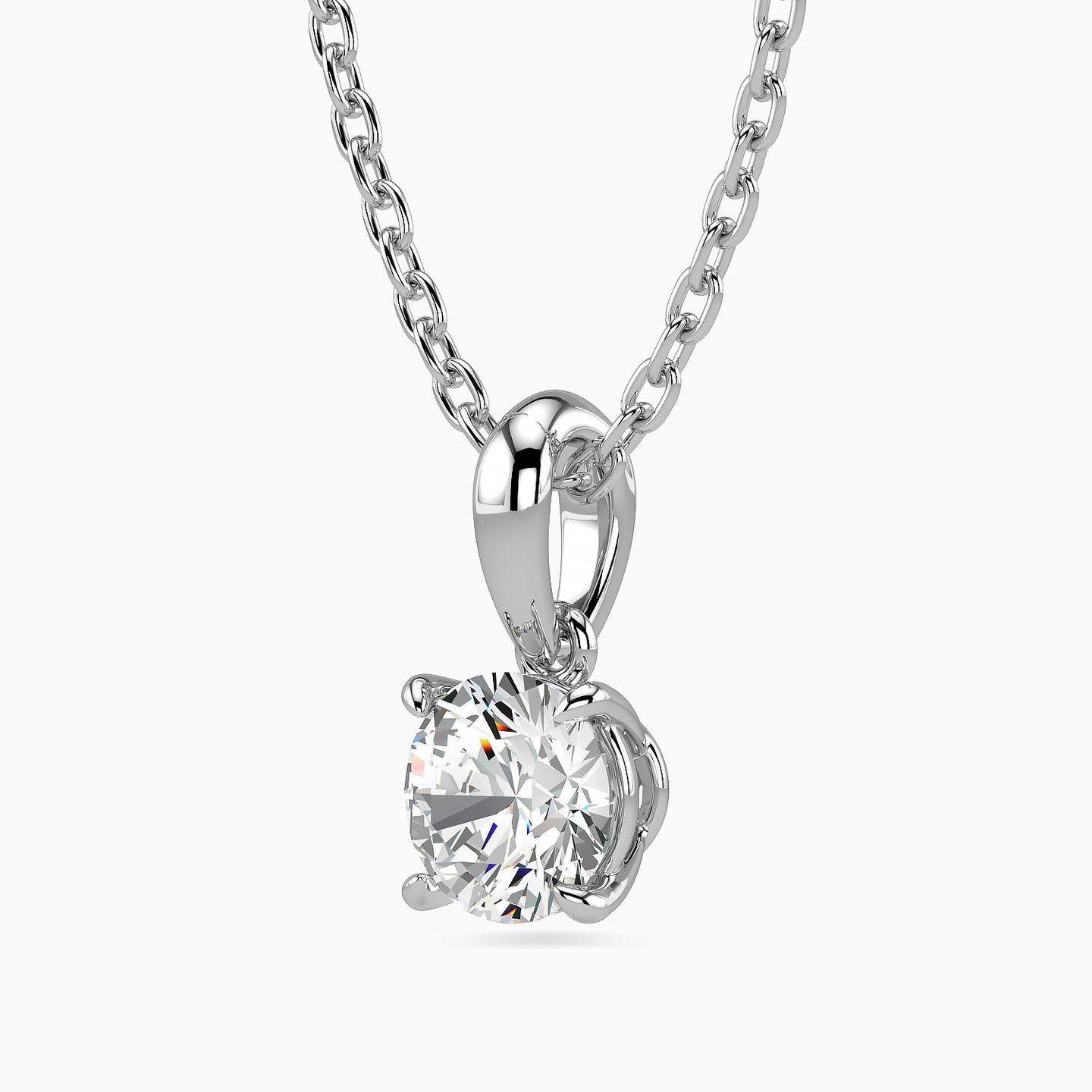 Circle Diamond Necklace in 18K Gold - 2 Circle Diamond Necklace in 18K Gold - 2