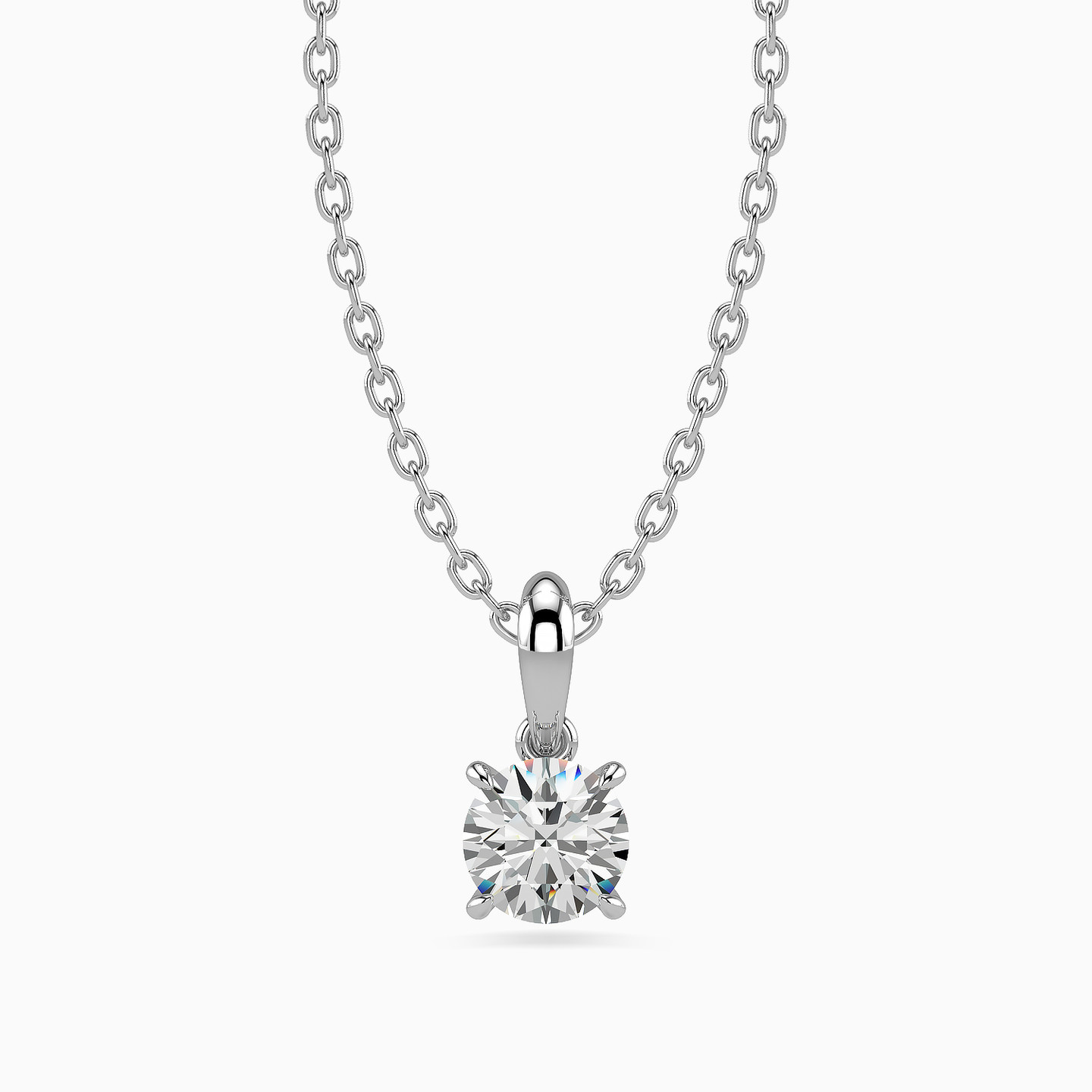 Circle Diamond Necklace in 18K Gold - 3 Circle Diamond Necklace in 18K Gold - 3