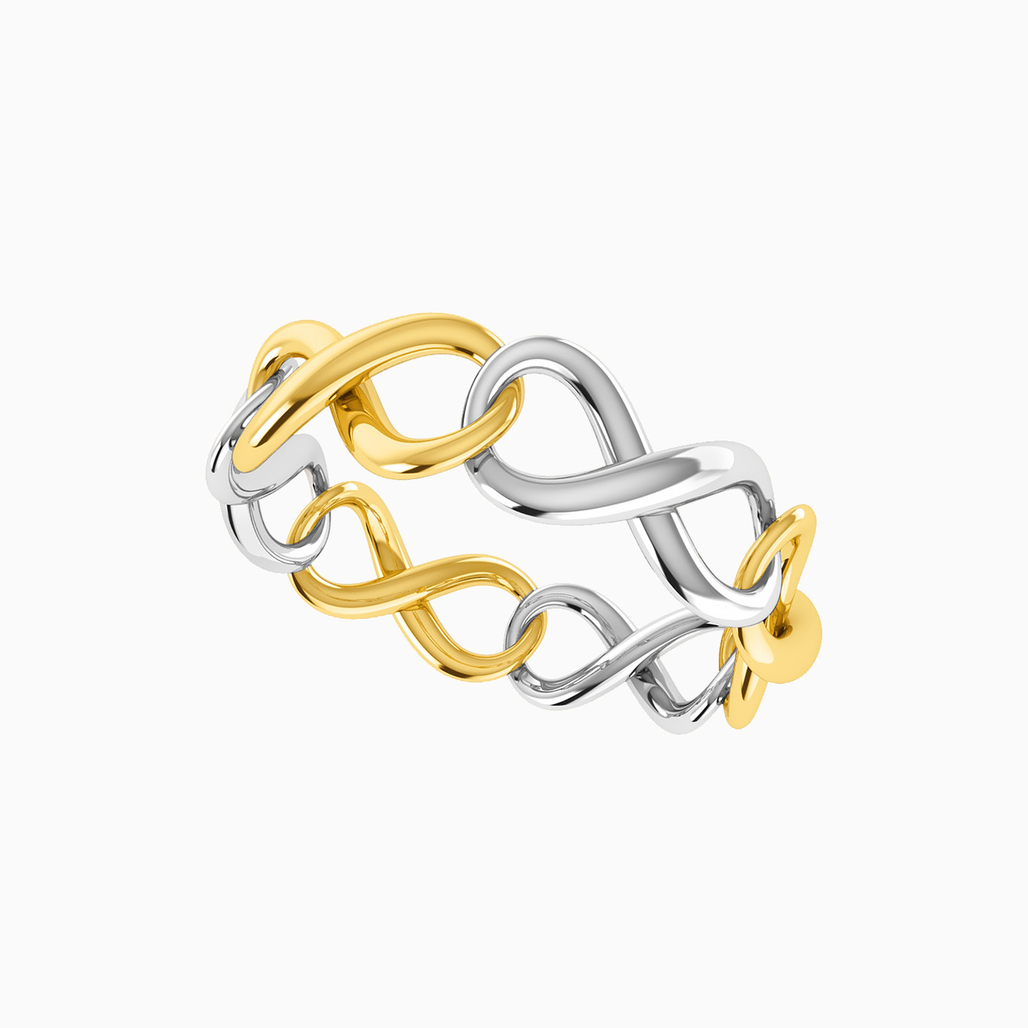 خاتم ذهب انفينيتي عيار 18 قيراط - 2 خاتم ذهب انفينيتي عيار 18 قيراط - 2