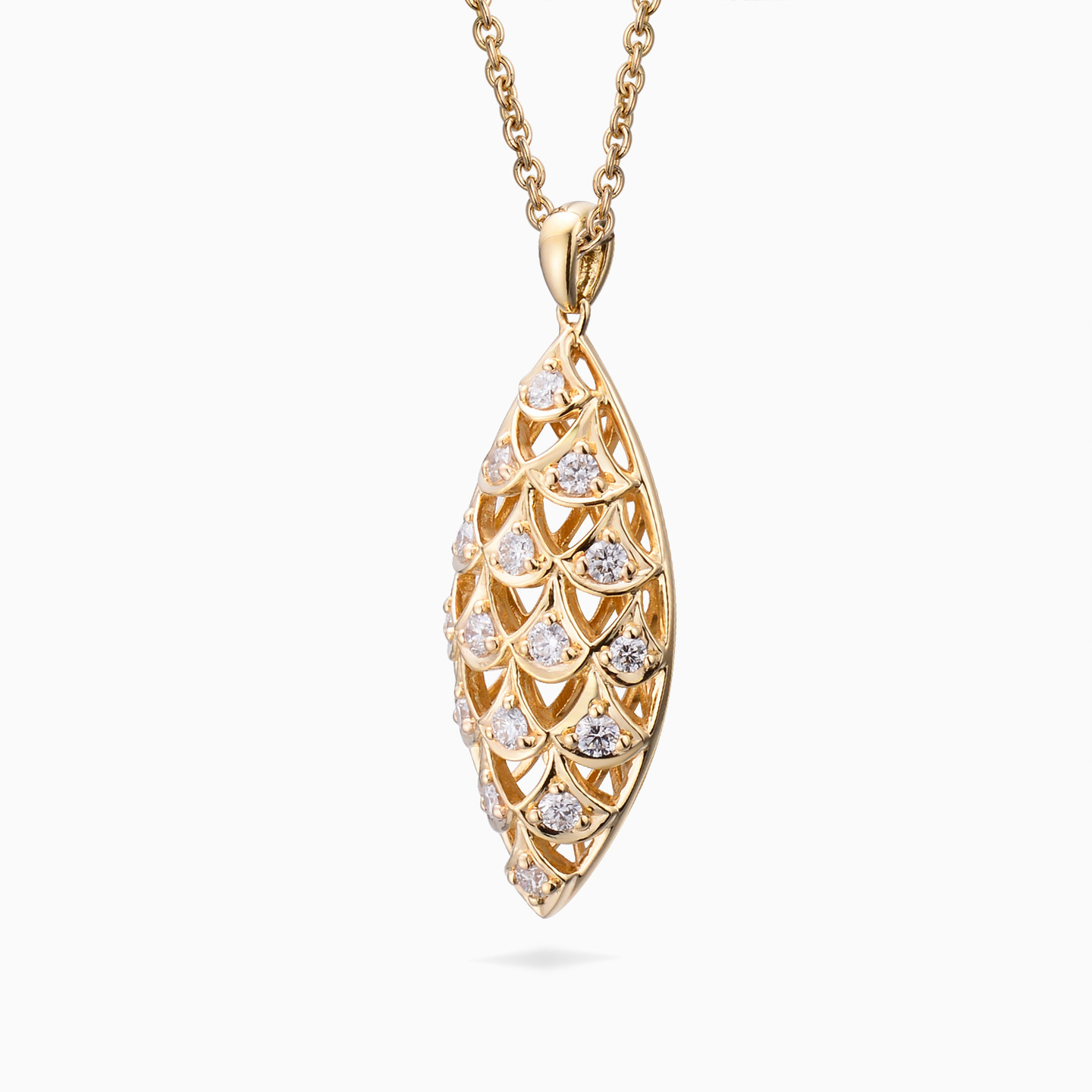 Marquise Diamond Necklace in 18K Gold - 2 Marquise Diamond Necklace in 18K Gold - 2