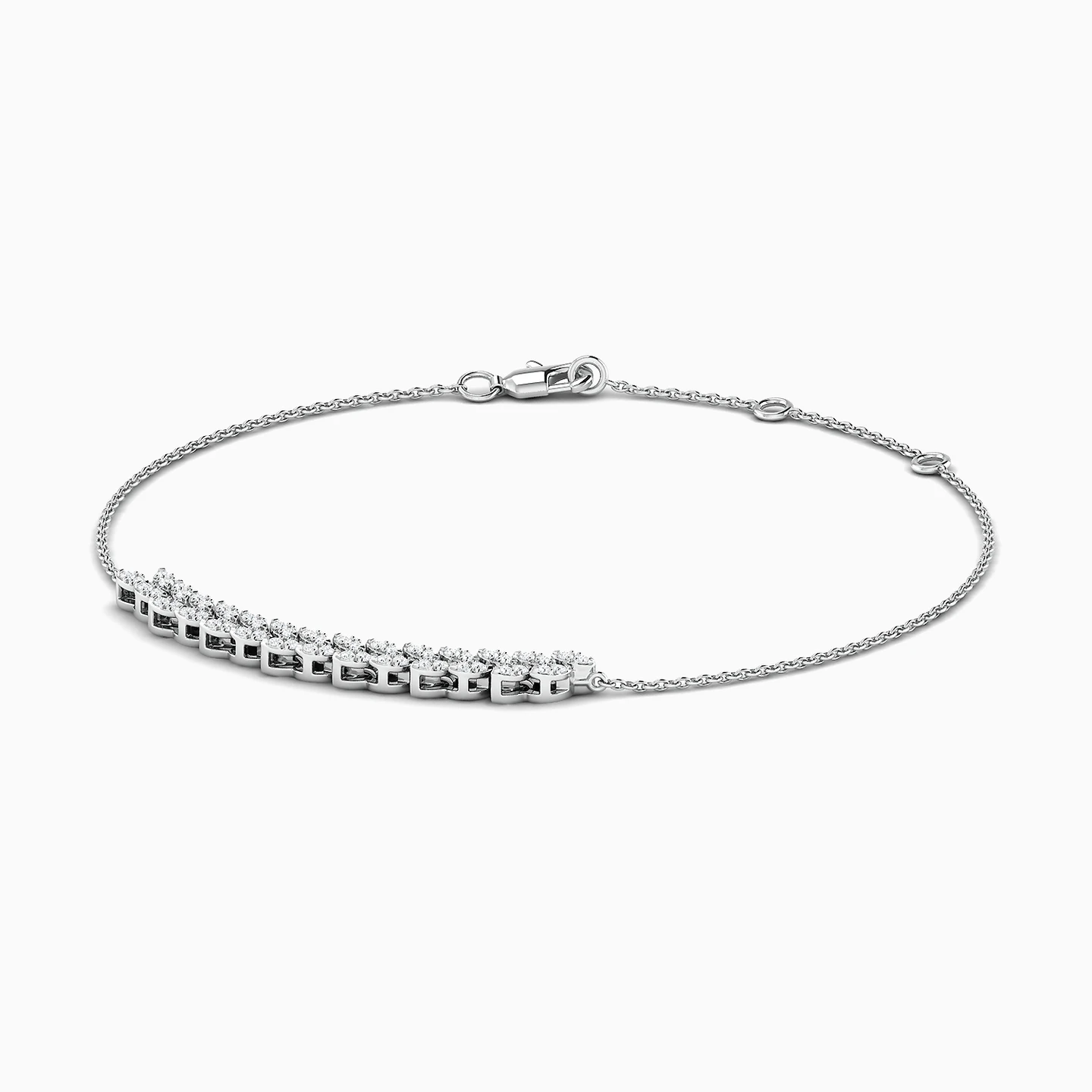 Slim Diamond Chain Bracelet in 18K Gold - 2 Slim Diamond Chain Bracelet in 18K Gold - 2