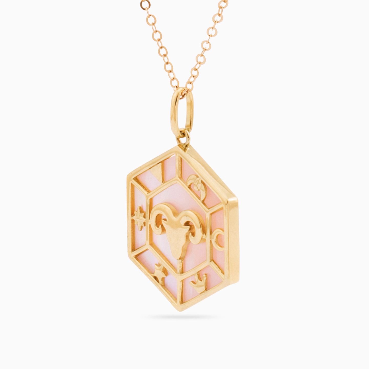 Libra Colored Stones Necklace in 18K Gold - 2 Libra Colored Stones Necklace in 18K Gold - 2