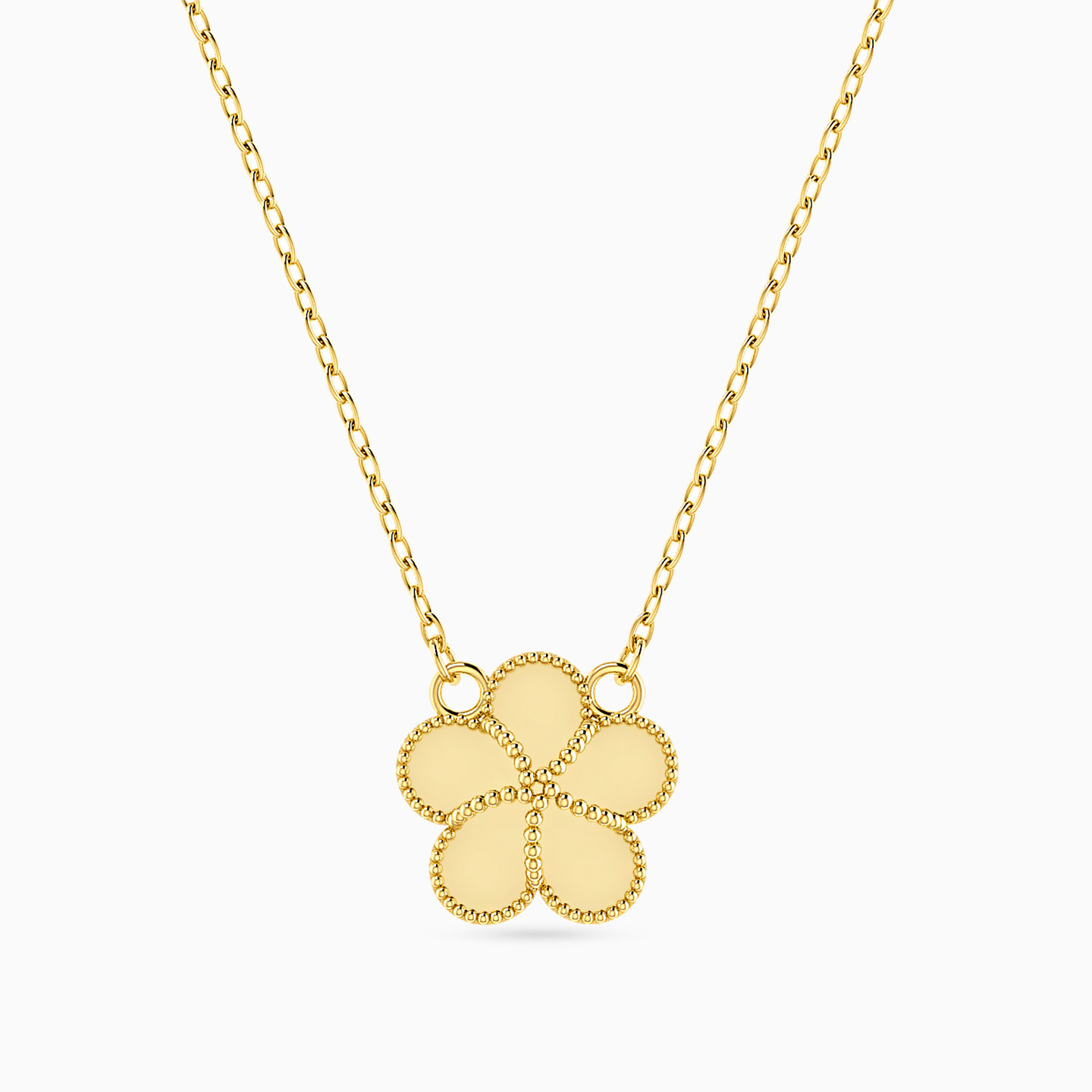 Flower Necklace In 18K Gold Flower Necklace In 18K Gold