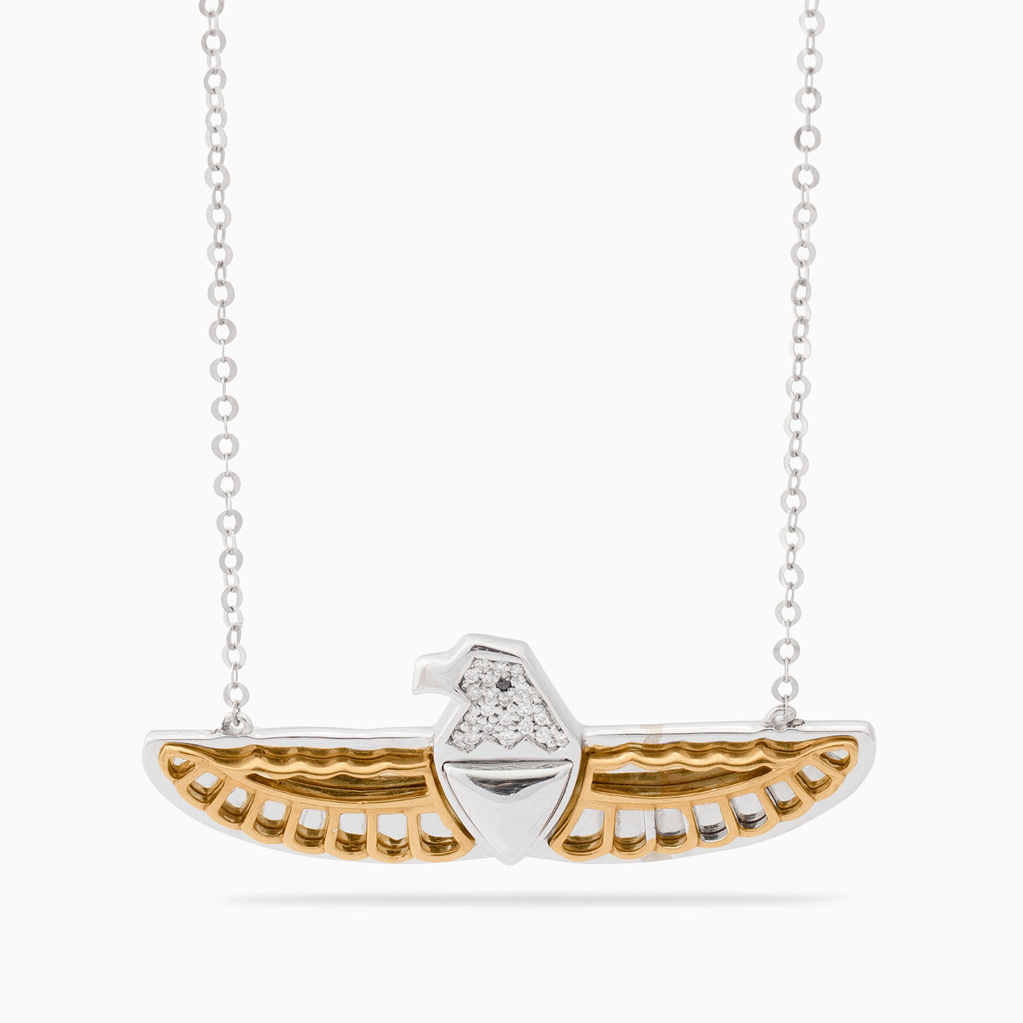 Eagle Diamonds Necklace In 18K Gold