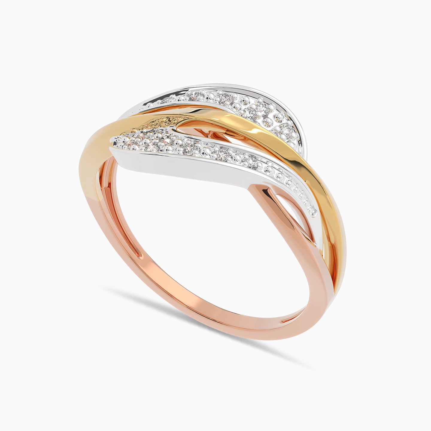 Wave Diamond Ring in 18K Gold - 2 Wave Diamond Ring in 18K Gold - 2