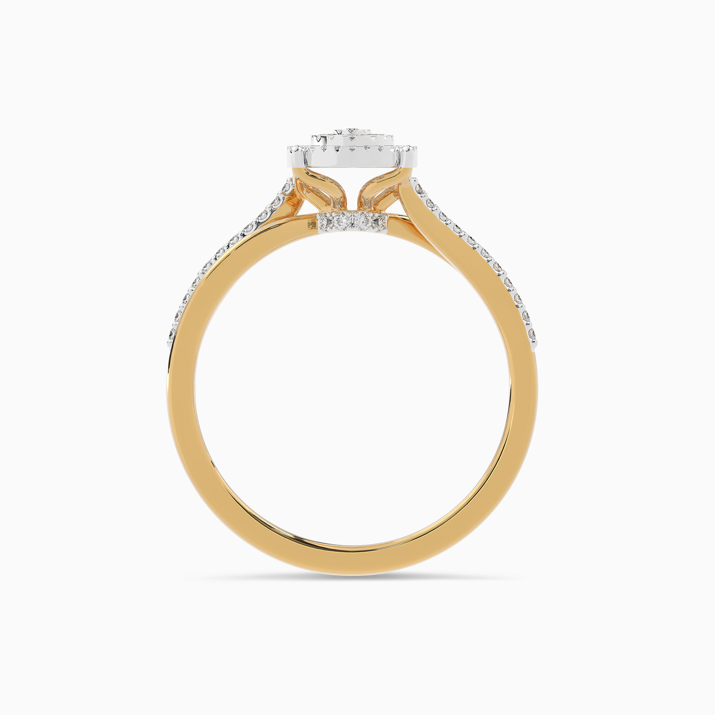 Oval Diamond Ring in 18K Gold - 3 Oval Diamond Ring in 18K Gold - 3