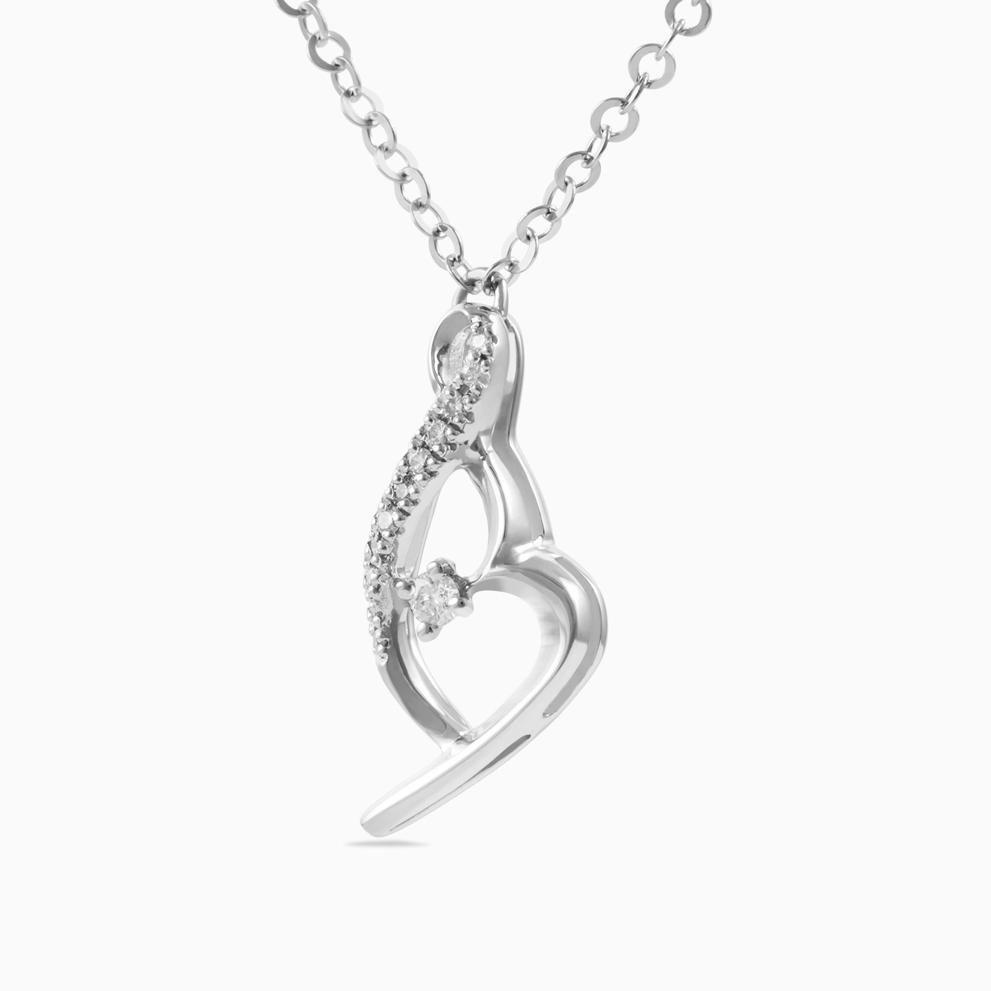 Abstract Diamond Necklace in 18K Gold - 2 Abstract Diamond Necklace in 18K Gold - 2