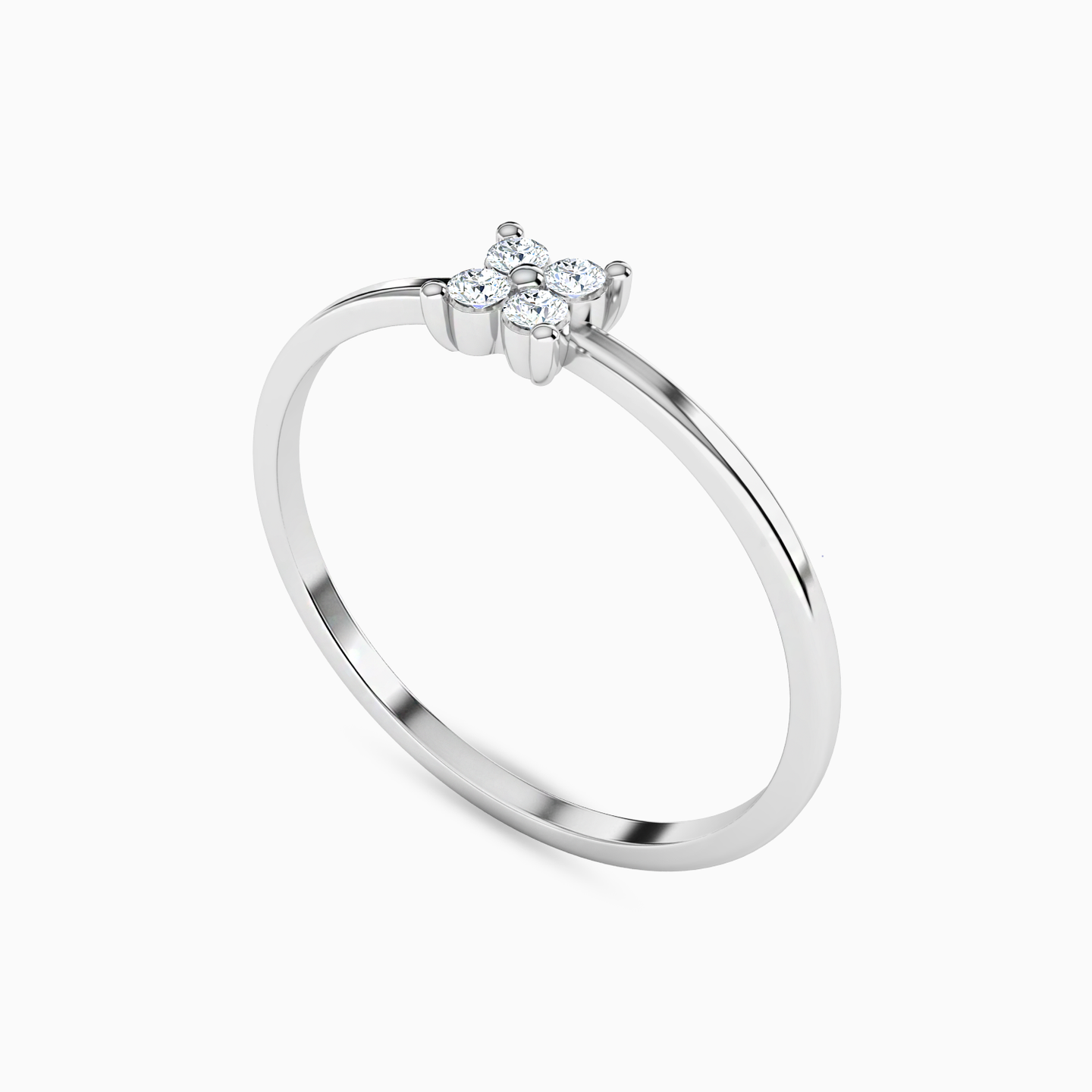 Flower Diamonds Statement Ring in 18K Gold - 2 Flower Diamonds Statement Ring in 18K Gold - 2