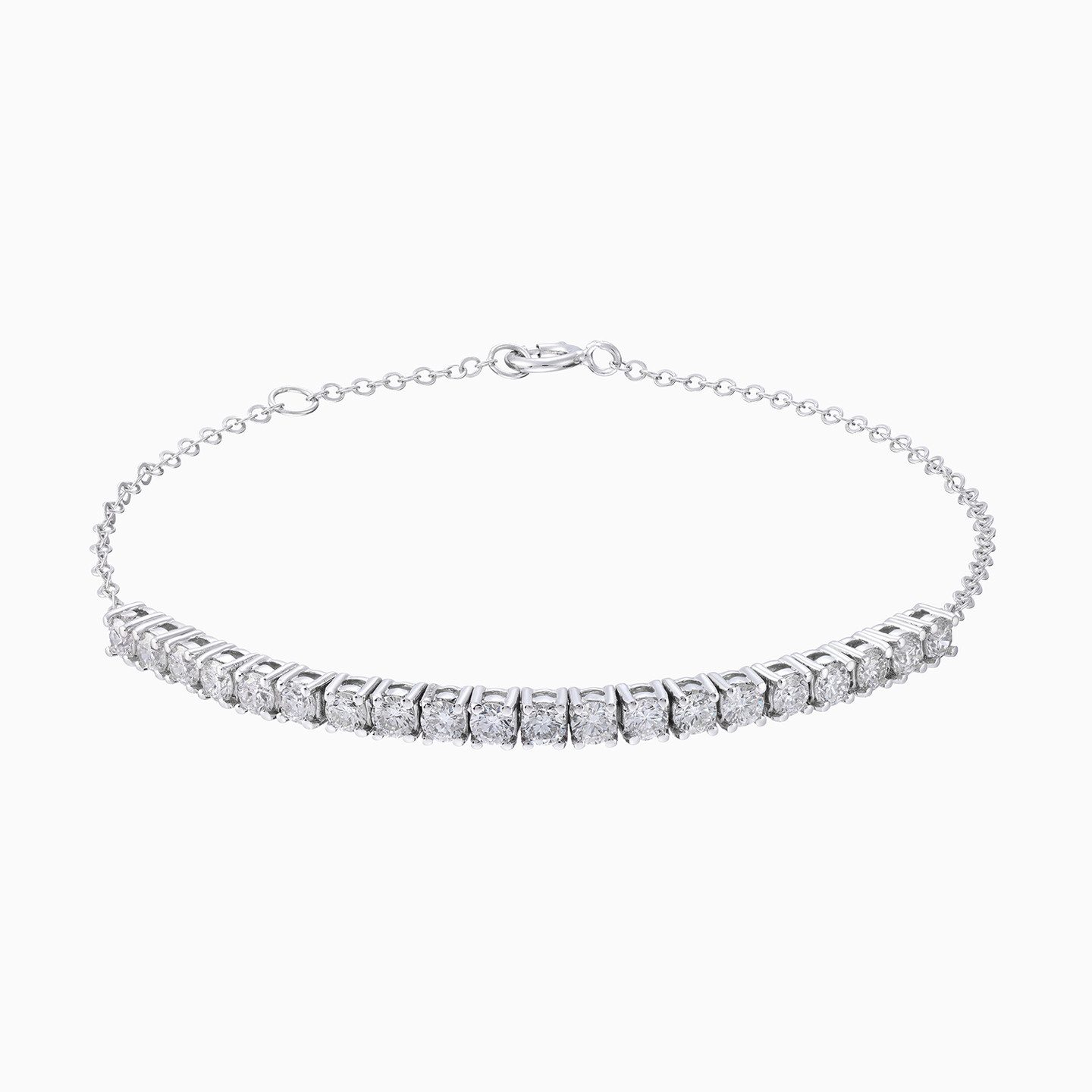 Diamond Tennis Bracelet in 18K Gold - 2 Diamond Tennis Bracelet in 18K Gold - 2