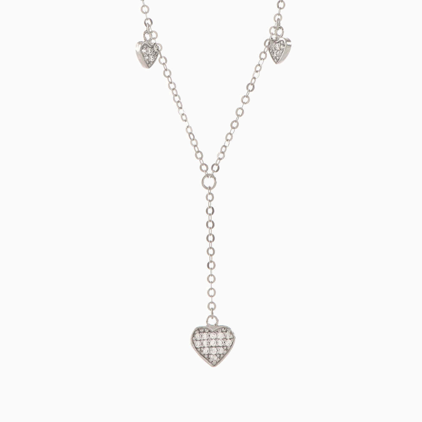 18K Gold Cubic Zirconia Chain Necklace