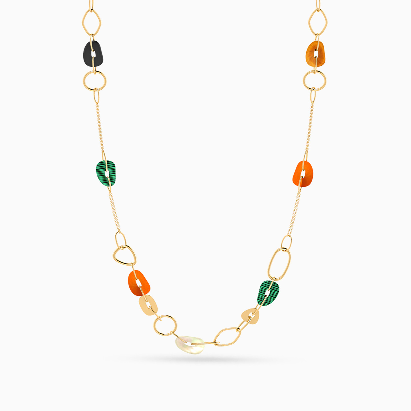 Abstract Pearl Necklace in 18K Gold - 3 Abstract Pearl Necklace in 18K Gold - 3