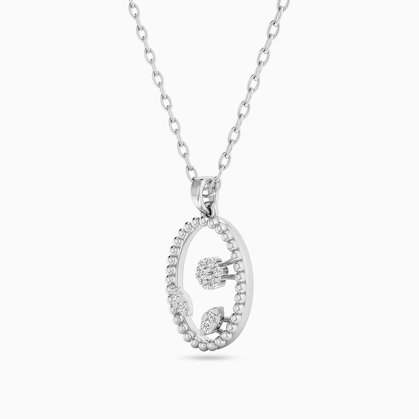 18K Gold Diamond Pendant Necklace - 2