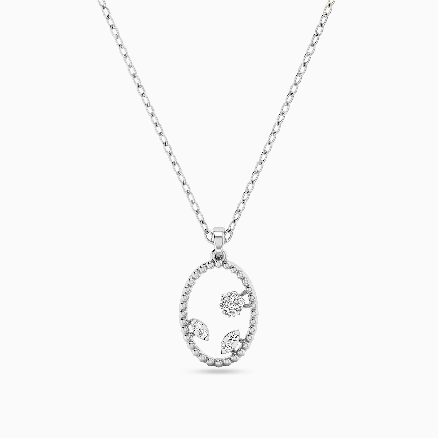 18K Gold Diamond Pendant Necklace - 3