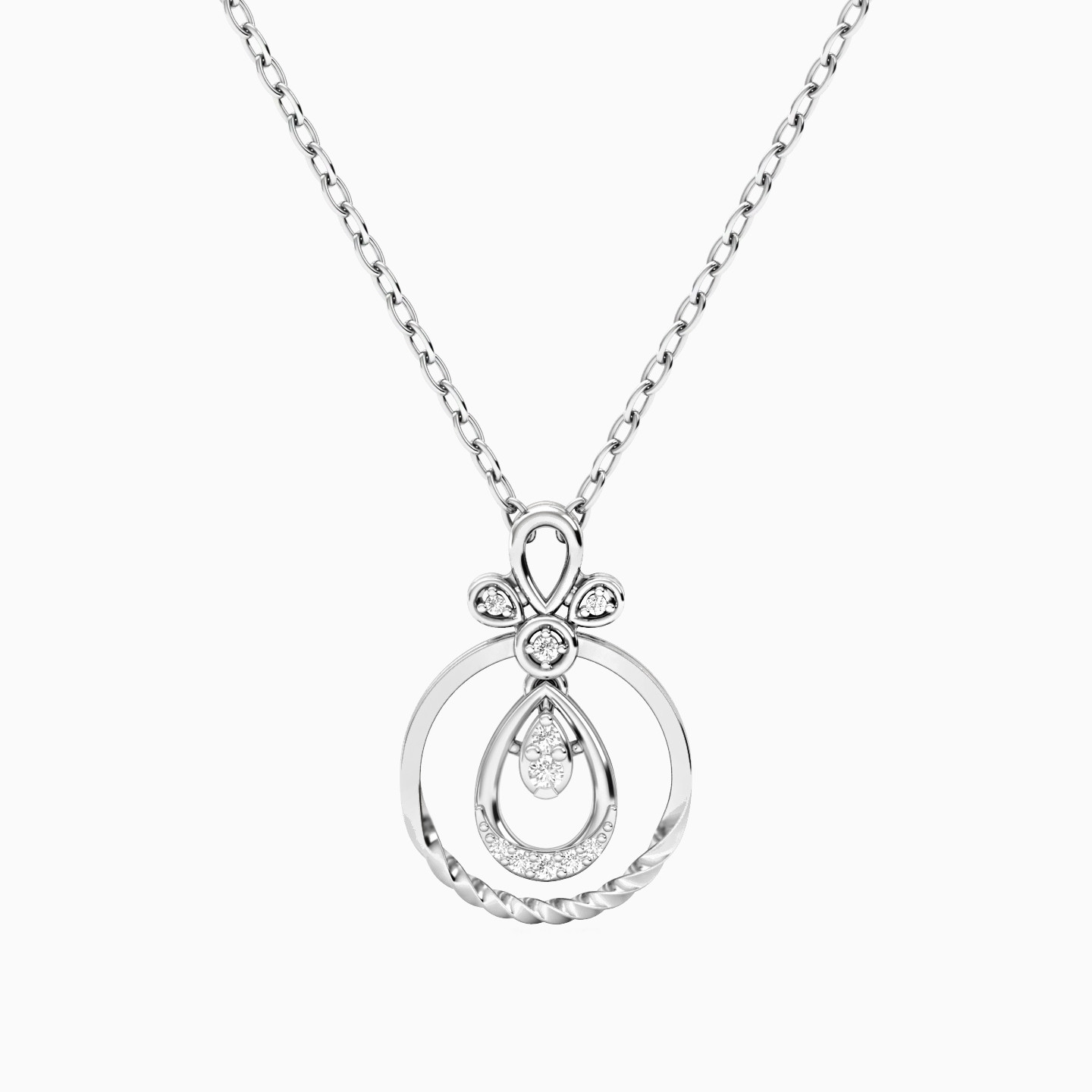 سلسلة ذهب دائرية عيار 18 قيراط مزينة بالألماس سلسلة ذهب دائرية عيار 18 قيراط مزينة بالألماس