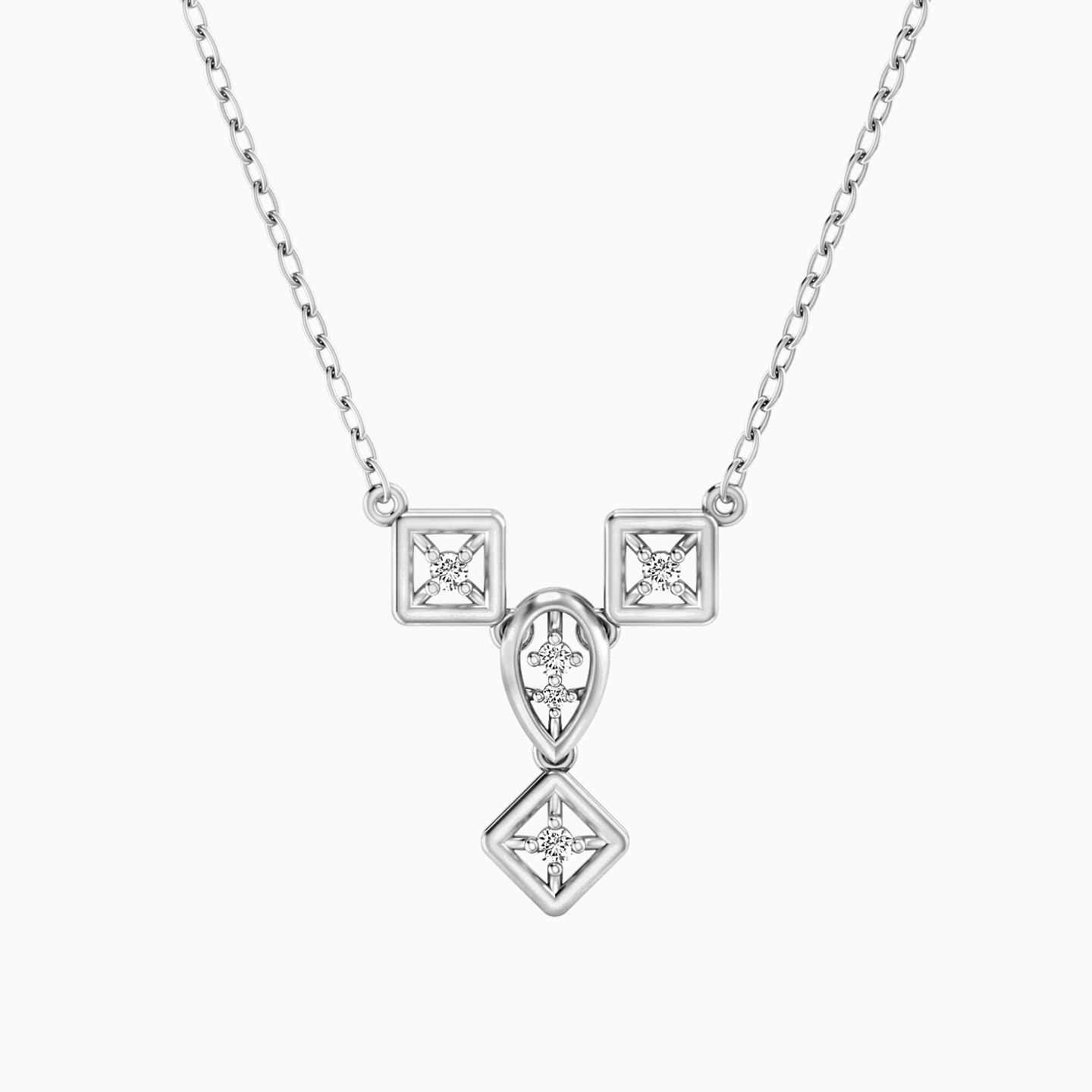 Multishaped Diamond Necklace in 18K Gold Multishaped Diamond Necklace in 18K Gold