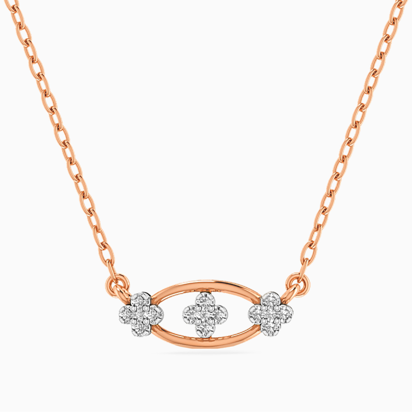 Oval Diamond Necklace in 18K Gold Oval Diamond Necklace in 18K Gold