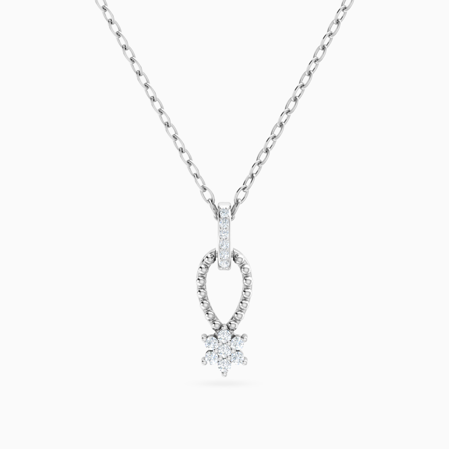 Pear Diamond Necklace in 18K Gold Pear Diamond Necklace in 18K Gold