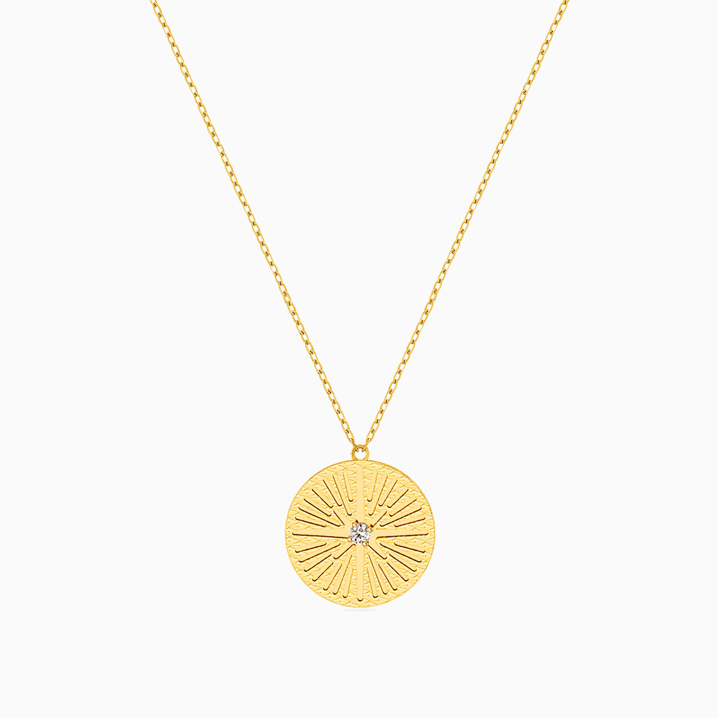 Circle Diamond Necklace in 18K Gold - 2 Circle Diamond Necklace in 18K Gold - 2