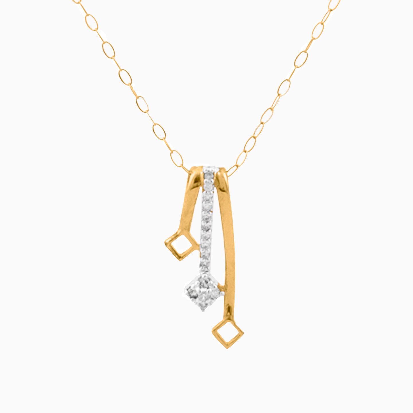 Abstract Diamond Necklace in 18K Gold Abstract Diamond Necklace in 18K Gold
