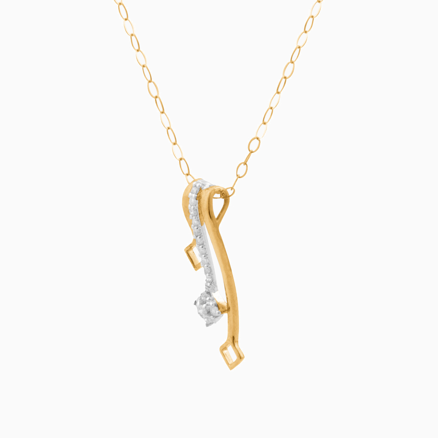 Abstract Diamond Necklace in 18K Gold - 2 Abstract Diamond Necklace in 18K Gold - 2