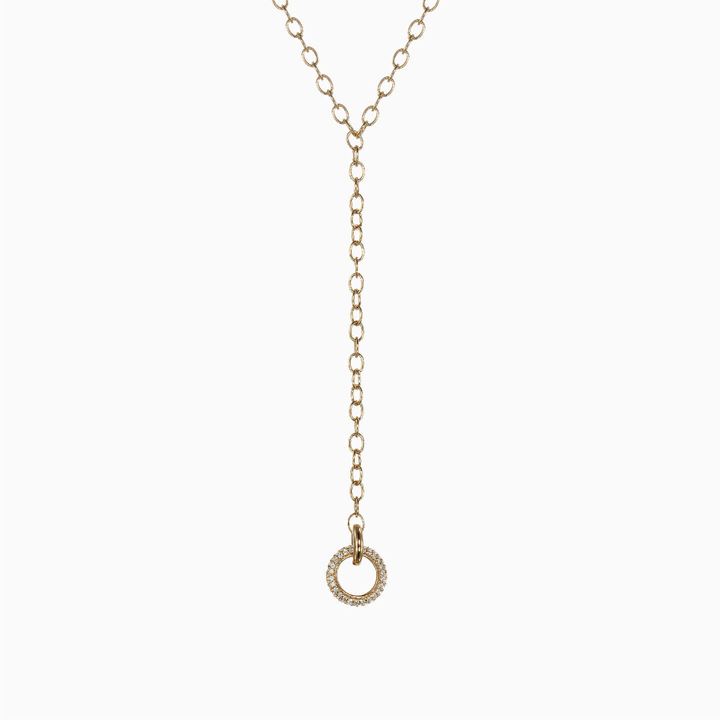 Circle Cubic Zirconia Gold Plated Necklace Circle Cubic Zirconia Gold Plated Necklace
