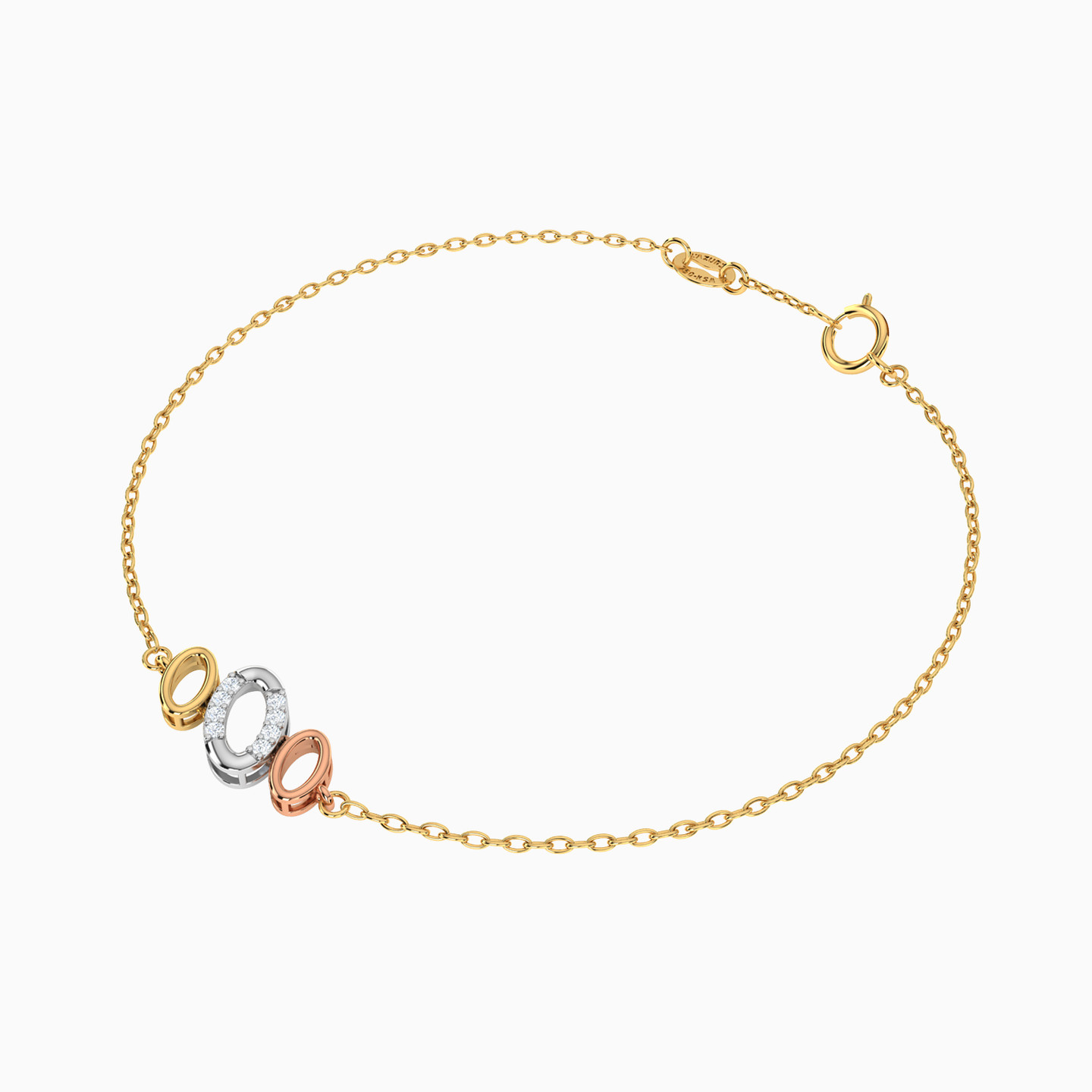 Oval Diamond Chain Bracelet in 18K Gold - 2 Oval Diamond Chain Bracelet in 18K Gold - 2