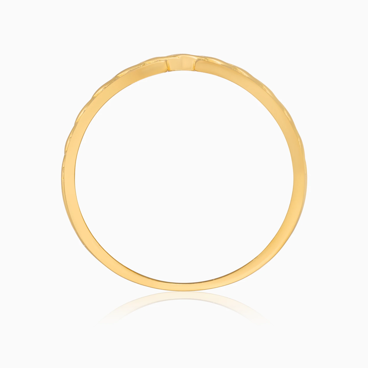 Links Cubic Zirconia Ring in 21K Gold - 3 Links Cubic Zirconia Ring in 21K Gold - 3